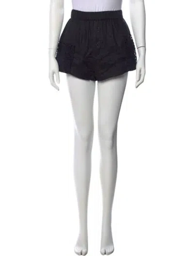 Pre-owned Sir Lace Pattern Mini Shorts In Black