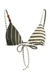 Sir Leila String Triangle Bikini Top In Green