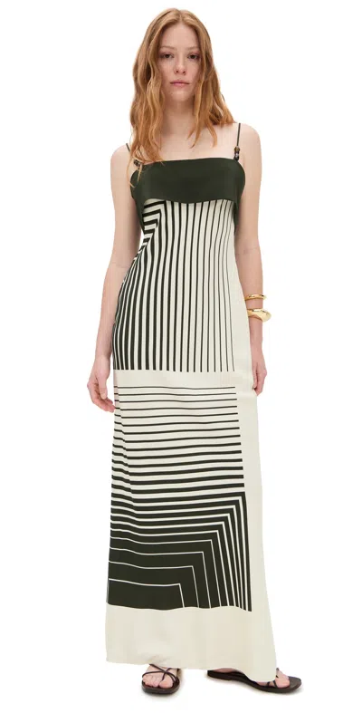 SIR LEILANA SLIP DRESS GARDEN STRIPE