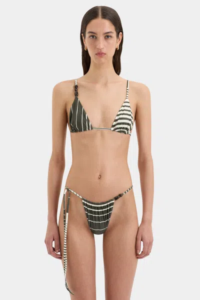 Sir Leilana String Triangle Top In Garden Stripe