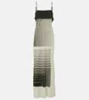 Sir Leilana Slip Dress In Garden Stripe In Green