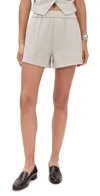 Sir Leone Gathered Shorts Natural In Gray
