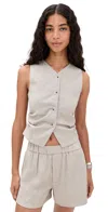 Sir Leone Vest Natural In Gray