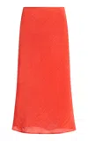 Sir Ligera Midi Skirt In Orange