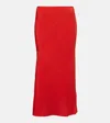 Sir Crinkle-satin Ligera Midi Skirt In Orange