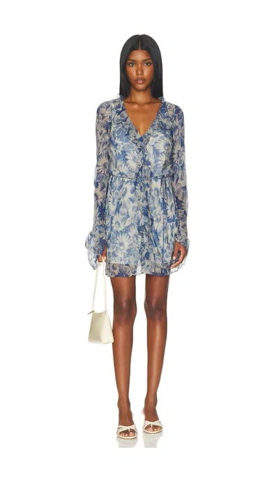 Sir Lilia Ruffle Long Sleeve Mini Dress In Multi