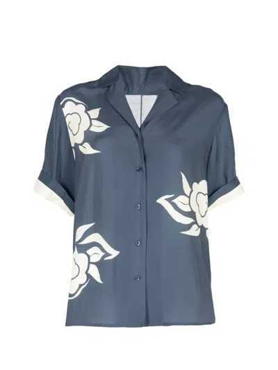 Sir Lilou Floral-print Shirt In Blue