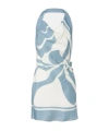 Sir Lilou Printed Silk-satin Halterneck Mini Dress In Multi