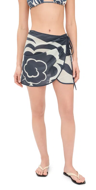 Sir Lilou Sarong Liora Charcoal Blue In Black