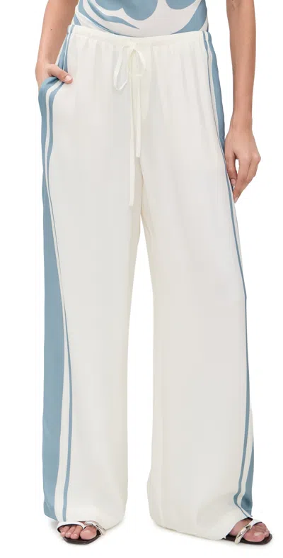 Sir Lilou Silk Drawstring Pants Liora Blue
