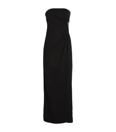 Sir Linen-blend Dorian Maxi Dress In Black