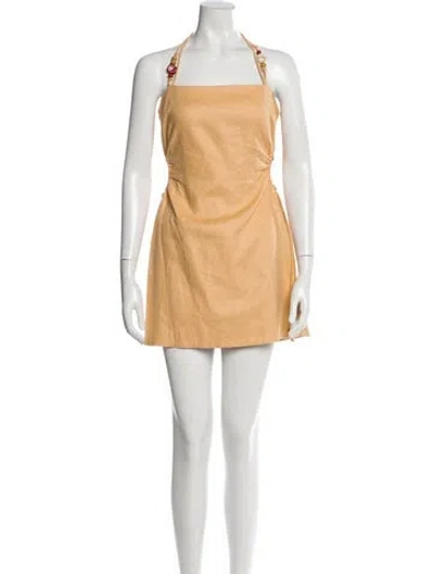 Pre-owned Sir Linen Bow Accents Nightgown In Neutral