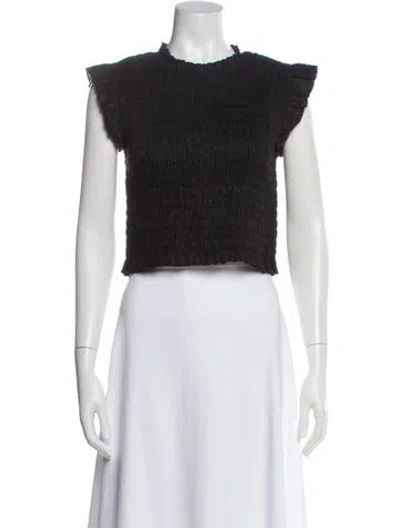 Pre-owned Sir Linen Crew Neck Crop Top In Gray