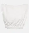 Sir Linen Crop Top In Ivory