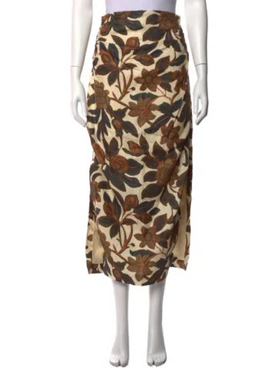 Pre-owned Sir Linen Knee-length Skirt W/ Tags In Brown