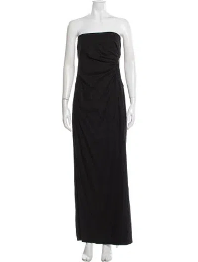 Pre-owned Sir Linen Long Dress In Black