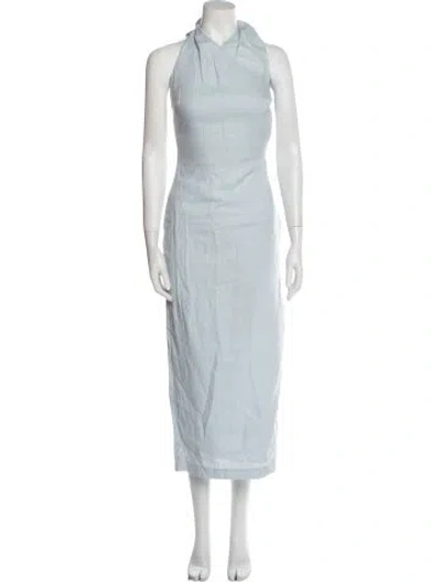 Pre-owned Sir Linen Long Dress In Blue