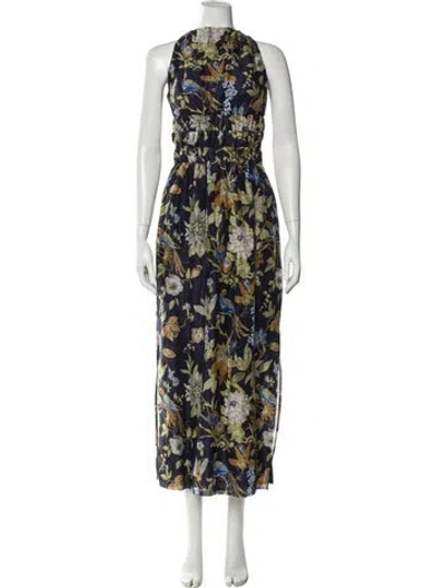 Pre-owned Sir Linen Long Dress In Blue