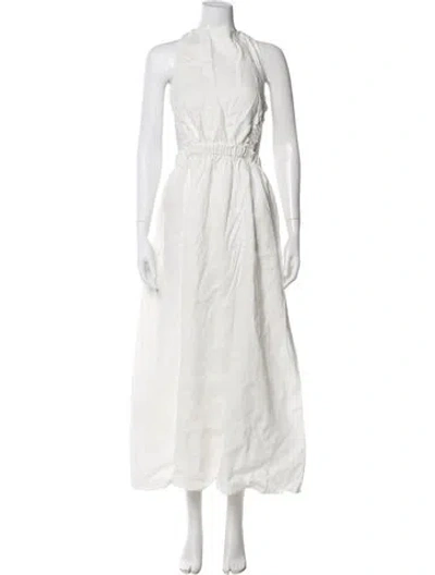 Pre-owned Sir Linen Long Dress In Gray
