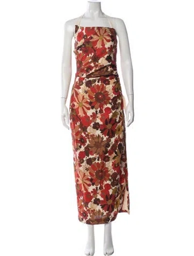 Pre-owned Sir Linen Long Dress In Multi