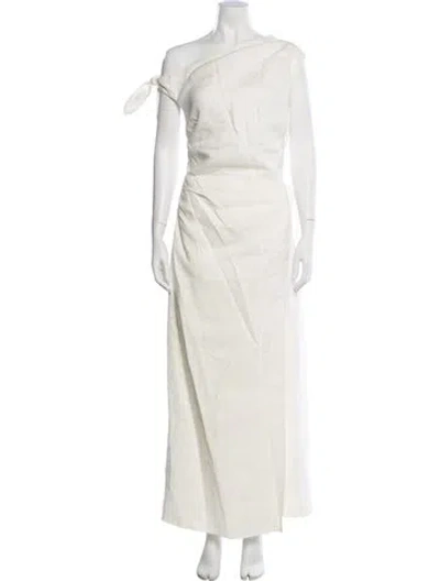 Pre-owned Sir Linen Long Dress In Neutral