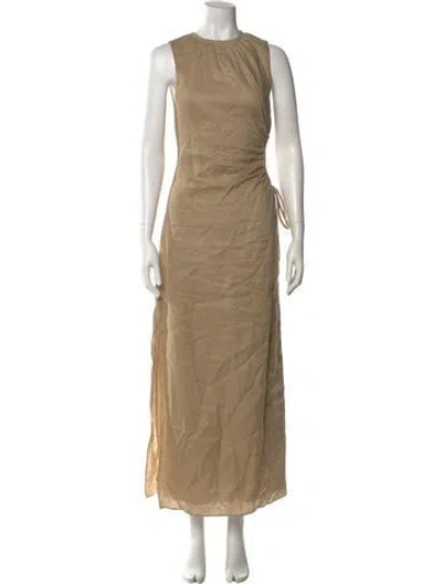 Pre-owned Sir Linen Long Dress In Neutral