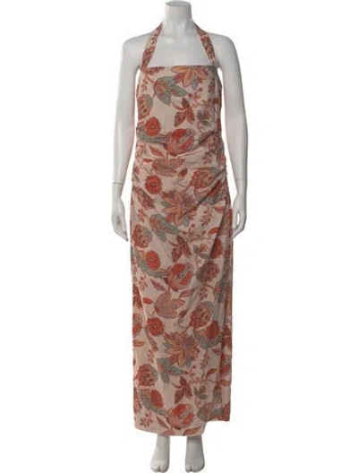 Pre-owned Sir Linen Long Dress In Neutral
