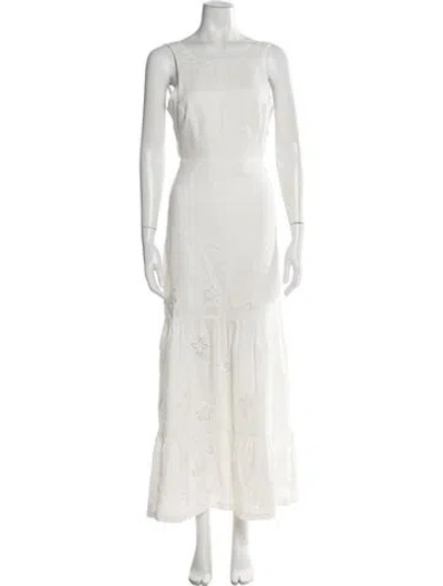 Pre-owned Sir Linen Long Dress In Neutral