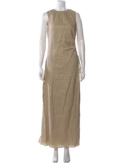 Pre-owned Sir Linen Long Dress In Neutral