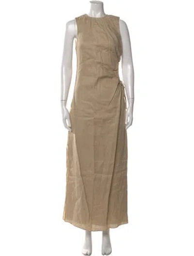 Pre-owned Sir Linen Long Dress In Neutral