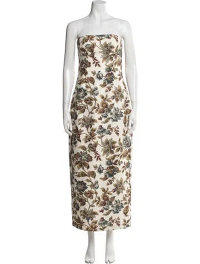 Pre-owned Sir Linen Long Dress In Neutral