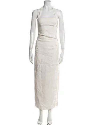 Pre-owned Sir Linen Long Dress In Neutral