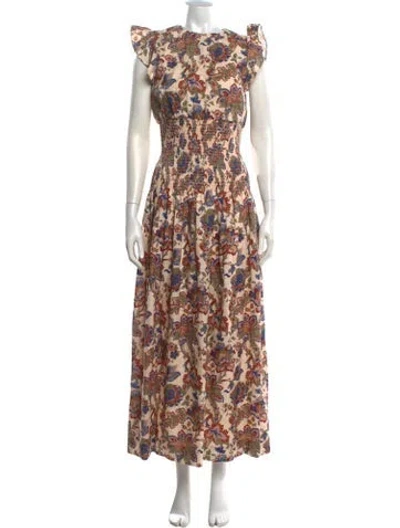 Pre-owned Sir Linen Long Dress In Neutrals