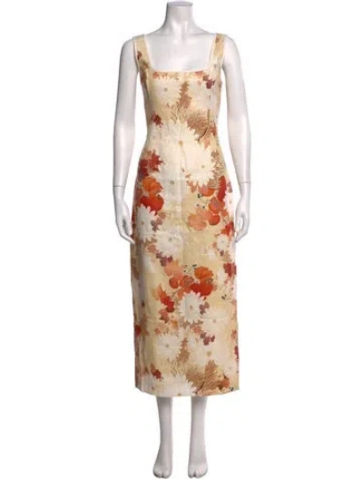 Pre-owned Sir Linen Long Dress In Neutrals