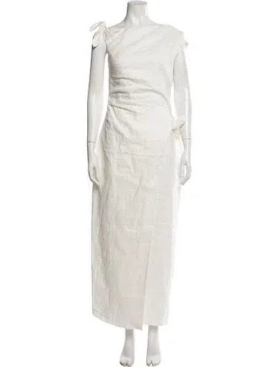 Pre-owned Sir Linen Long Dress In Neutrals