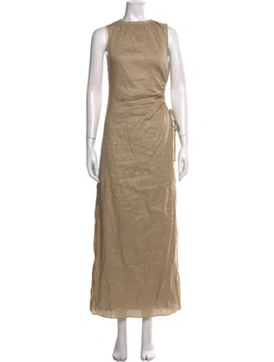 Pre-owned Sir Linen Long Dress In Neutrals