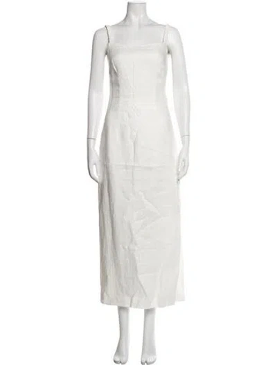 Pre-owned Sir Linen Long Dress In Neutrals