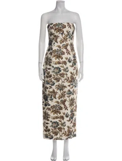 Pre-owned Sir Linen Long Dress In Neutrals
