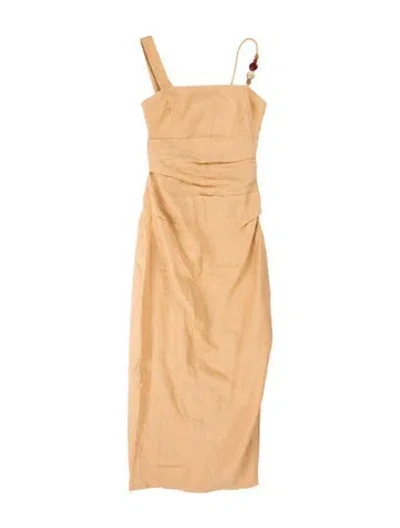 Pre-owned Sir Linen Long Dress In Neutrals