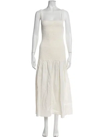 Pre-owned Sir Linen Long Dress In Neutrals
