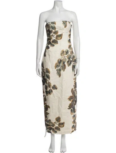 Pre-owned Sir Linen Long Dress In Neutrals