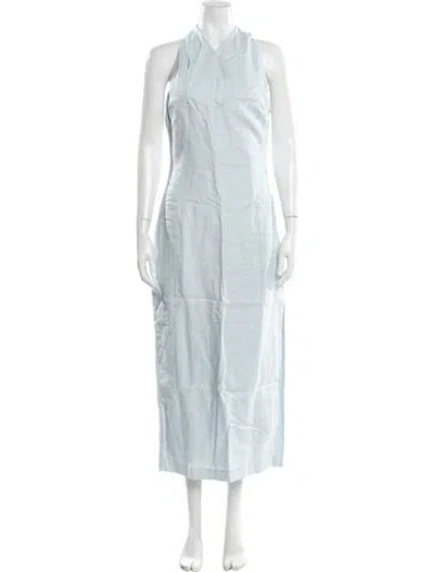 Pre-owned Sir Linen Long Dress W/ Tags In Blue