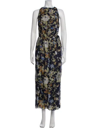 Pre-owned Sir Linen Long Dress W/ Tags In Blue