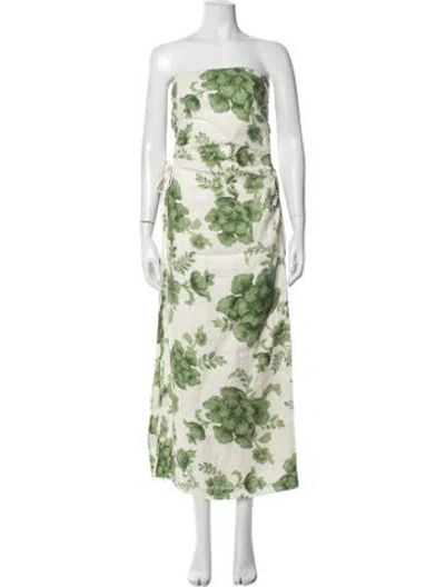 Pre-owned Sir Linen Long Dress W/ Tags In Green
