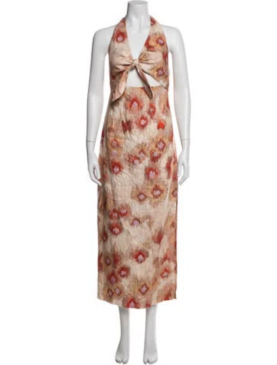 Pre-owned Sir Linen Long Dress W/ Tags In Multicolor