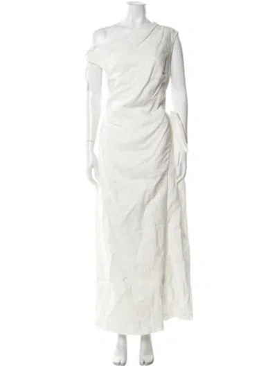 Pre-owned Sir Linen Long Dress W/ Tags In White