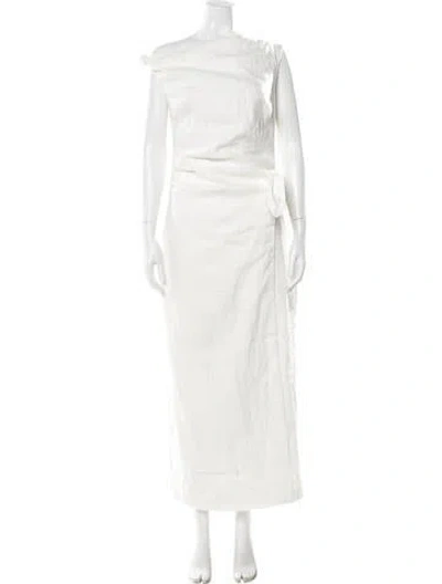 Pre-owned Sir Linen Long Dress W/ Tags In White