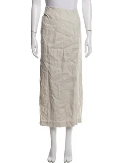 Pre-owned Sir Linen Long Skirt In Neutrals