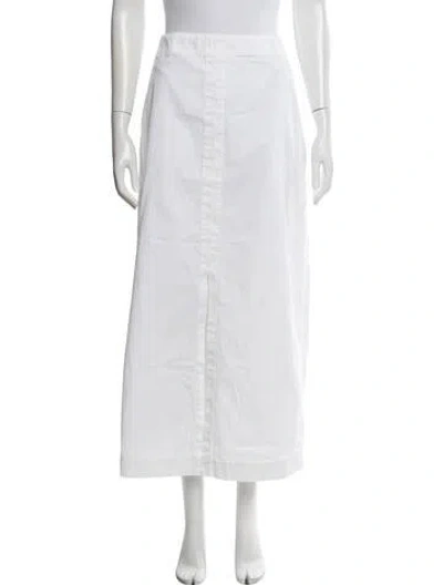 Pre-owned Sir Linen Long Skirt In White