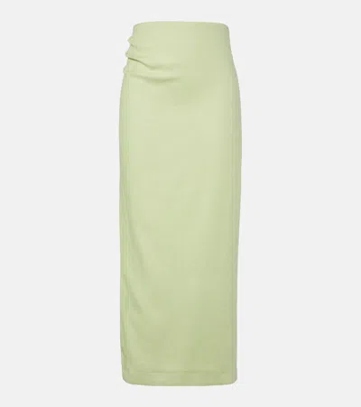 Sir Linen Maxi Skirt In Green